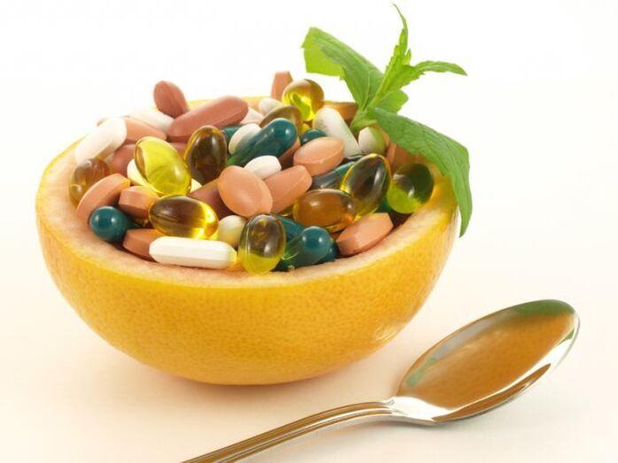 A variety of vitamins to increase potency